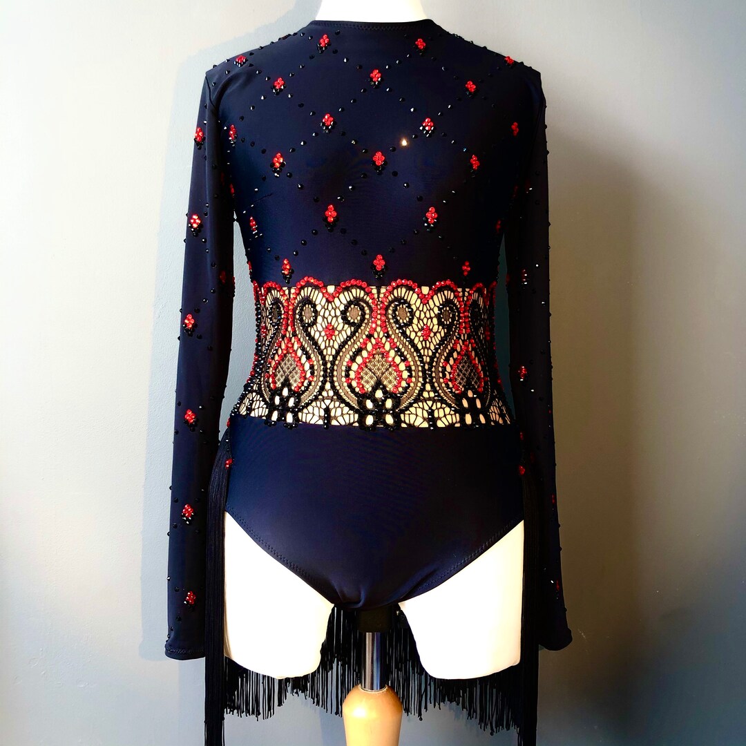 Black and Red Dance Costume Etsy UK