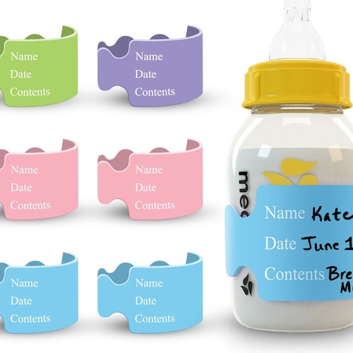Baby Bottle Labels 11 Colors for Daycare 6 Labels and 1 ...