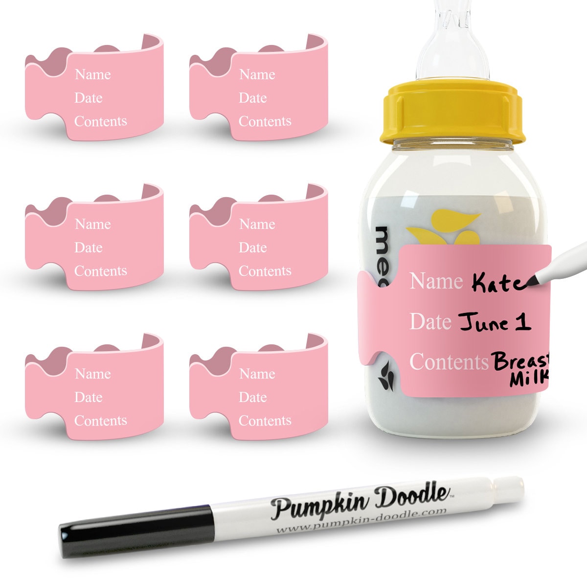 Sprout Stickers Baby Bottle Labels for Kids and Babies - 96 Daycare Labels  - MESS BRANDS