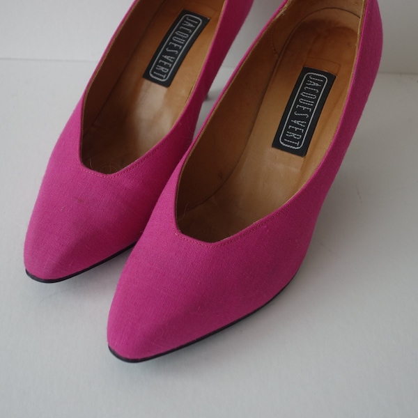 1980s high heels pink and black Jacques Vert UK 5