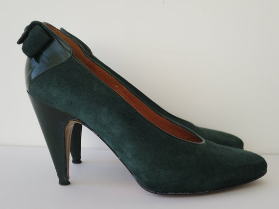 green velvet heels uk