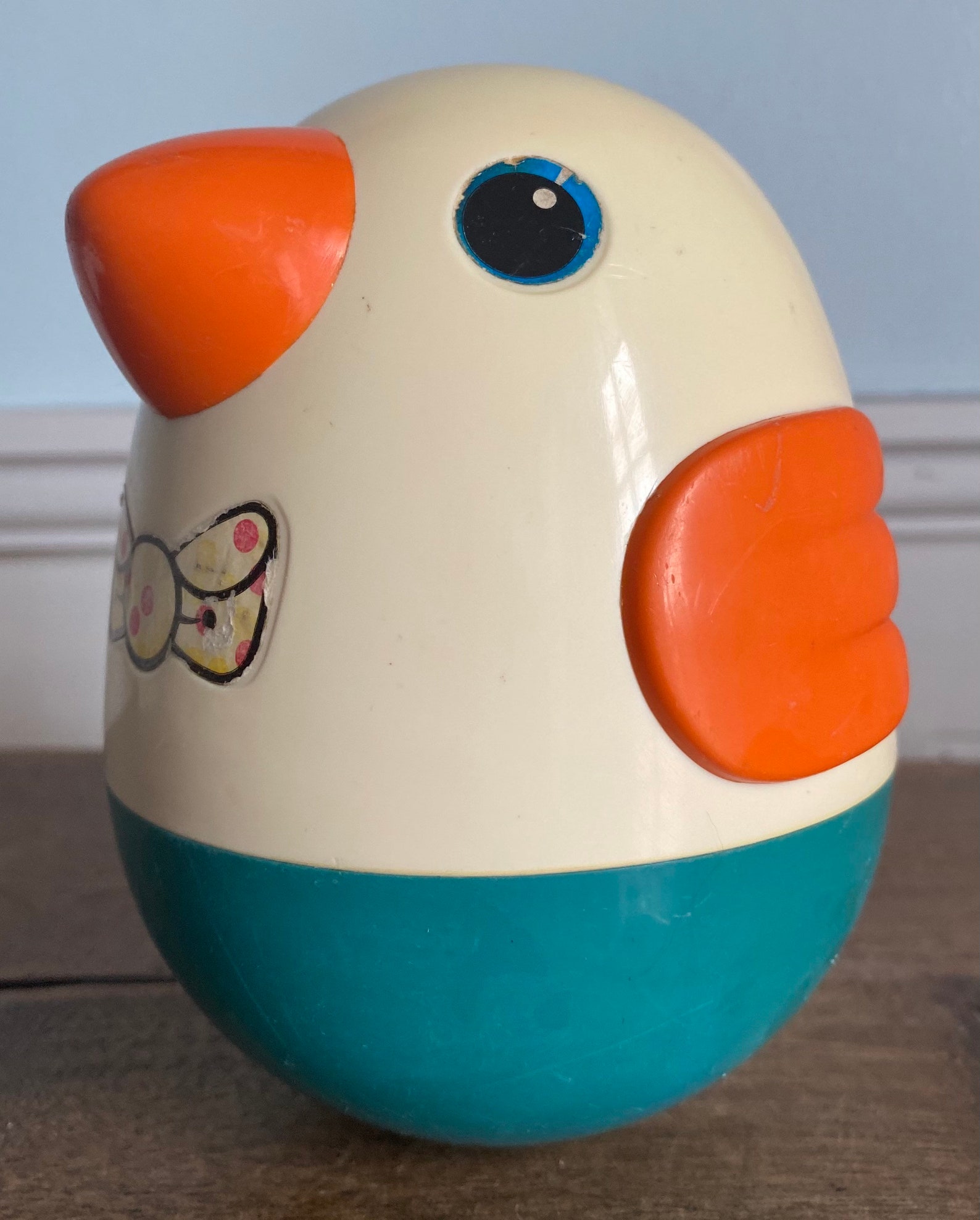 Vintage 1980s playskool weeble wobble toy chime bird Etsy