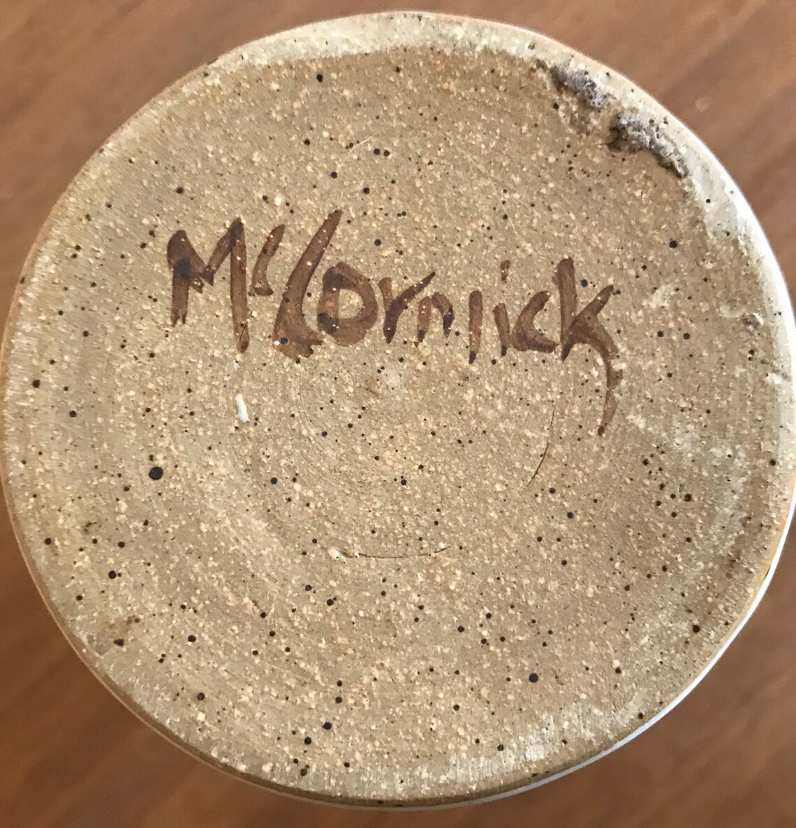 McCormick Pottery beautiful speckled cream colored vase with Etsy