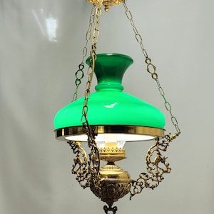 Lampe en bronze antique, plafonnier, lampe suspendue, lampe rétro, lampe coloniale