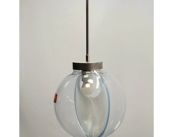 chrome pendant lamp with original Murano glass ball