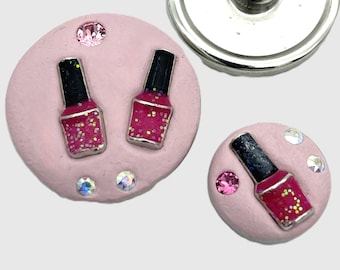 Nail Polish 18mm with 20mm top, 12mm Jazz SnapsTM for Snap Button Jewelry
