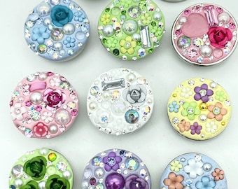 Spring Colorful Mixups, Crystals, Pearls, Flowers 18mm 20mm Jazz Snaps for Snap Button Jewelry