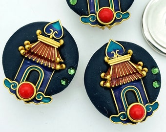 Japan, Pagoda 18mm 20mm Jazz Snaps for Snap Button Jewelry