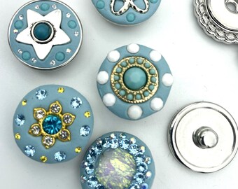 Turquoise 18mm 20mm Snaps for Snap Button Jewelry