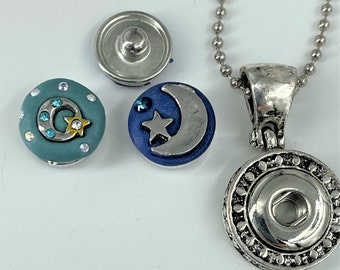 I Love You To The Moon And Back Snap Necklace Fit 12MM Snap Button Charms 10PCS I Love You To The Moon And Back Snap Necklace Fit 12MM Snap Button Charms 10PCS