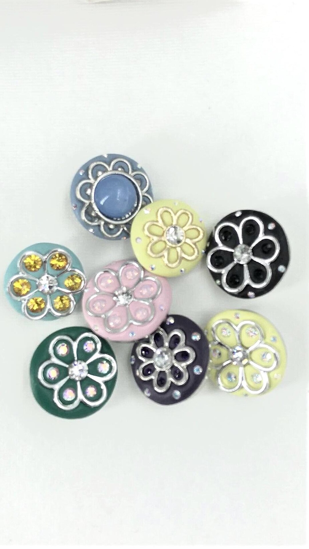 Colorful Daisy 18mm Jazz Snaps for Snap Button Jewelry - Etsy