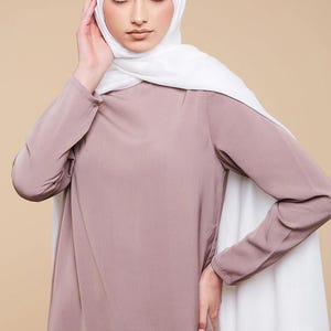 Ice White Lenzing Modal Hijab - CAVE