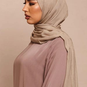 Pale Khaki Lenzing Modal Hijab - CAVE