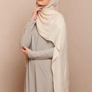 Bone White Lenzing Modal Hijab - CAVE