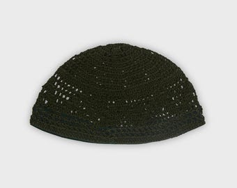 Kufi kufi de algodón verde esmeralda