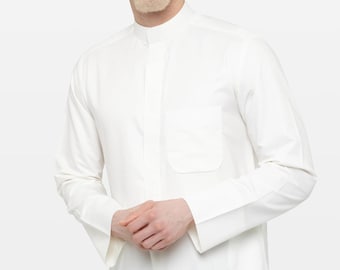 Creme Kuwait Kragen Thobe