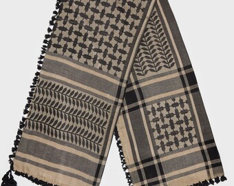 Black & Gold Bamboo Keffiyeh Scarf