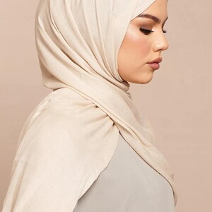 Bone White Lenzing Modal Hijab - CAVE