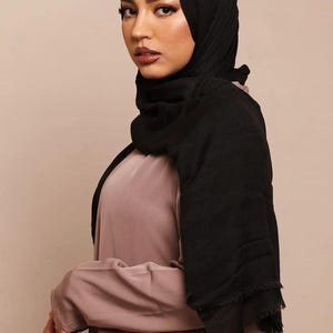 Black Lenzing Modal Hijab - CAVE