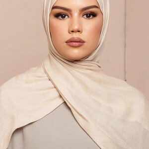 Bone White Lenzing Modal Hijab - CAVE