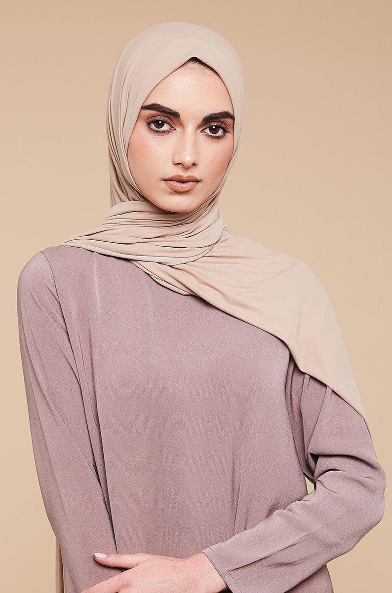 Stone Soft Modal Jersey Hijab image 2