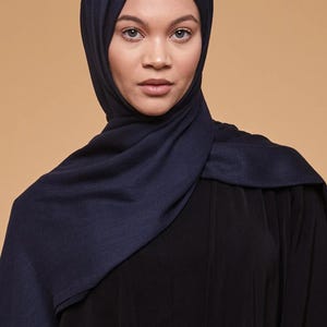 Maritime Blue Lenzing Modal Hijab - CAVE