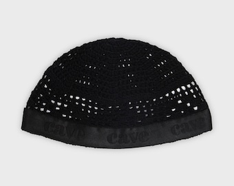 Kufi kufi in cotone nero intenso