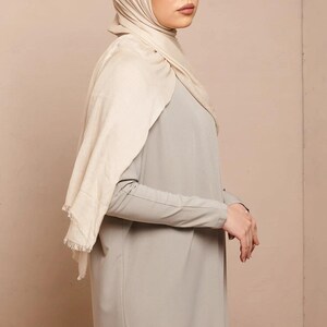 Bone White Lenzing Modal Hijab - CAVE