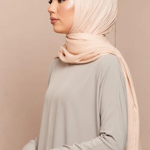 Pastel Rose Tan Lenzing Modal Hijab - CAVE