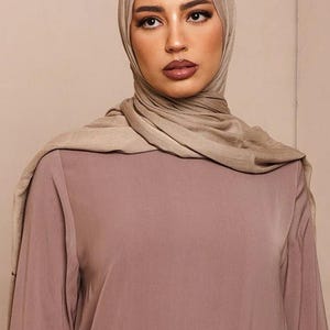Pale Khaki Lenzing Modal Hijab - CAVE