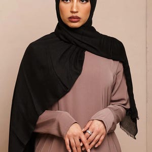 Black Lenzing Modal Hijab - CAVE