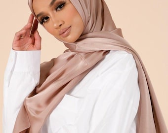 Pale Gold Soft Satin Hijab