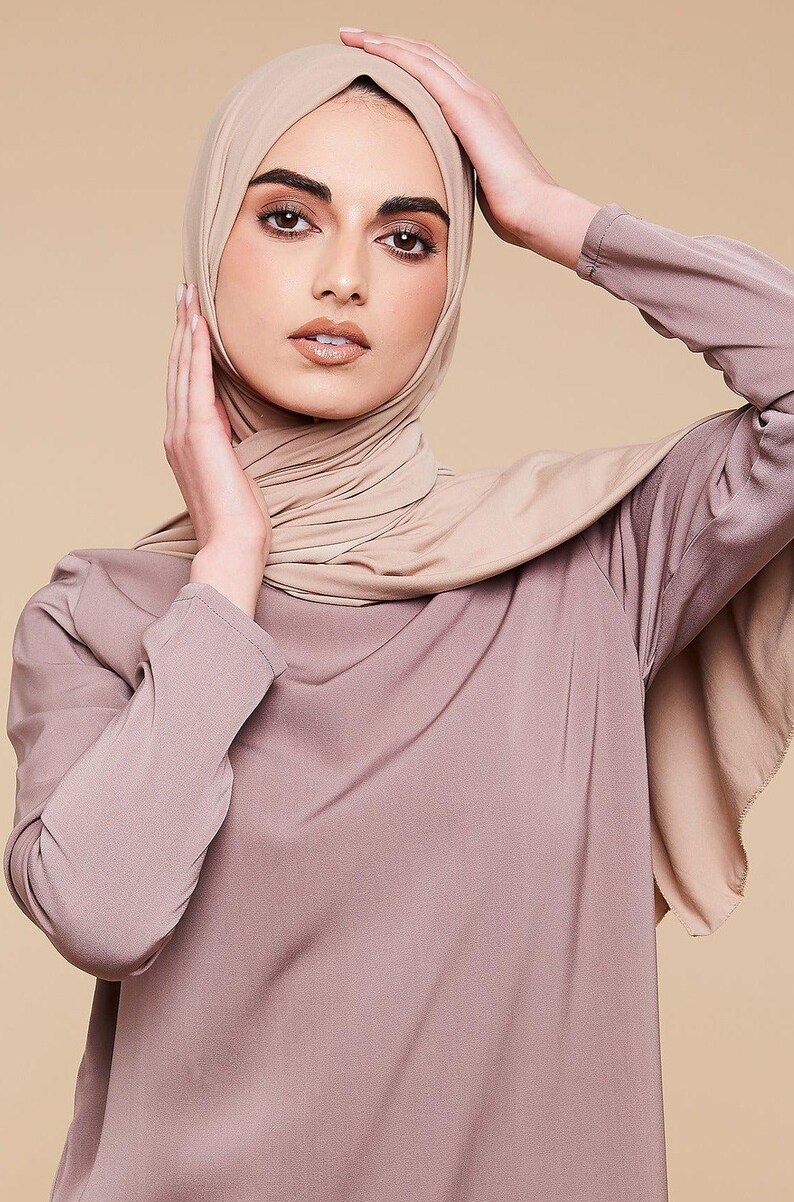 Stone Soft Modal Jersey Hijab image 1
