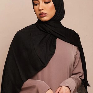 Black Lenzing Modal Hijab - CAVE