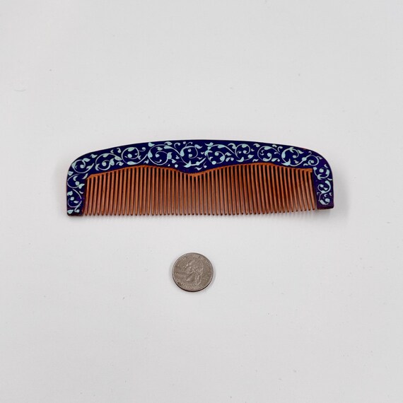 Handcrafted Ornamental Lacquer Hair Comb |  Premium Quality Fine Maple Wooden Comb | Fine Toothed Comb | Unique Designed Painted Patterns