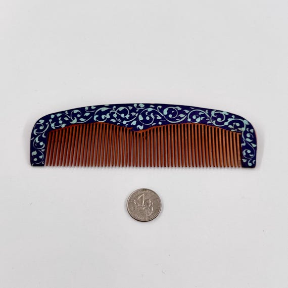 Handcrafted Ornamental Lacquer Hair Comb |  Premium Quality Fine Maple Wooden Comb | Fine Toothed Comb | Unique Designed Painted Patterns