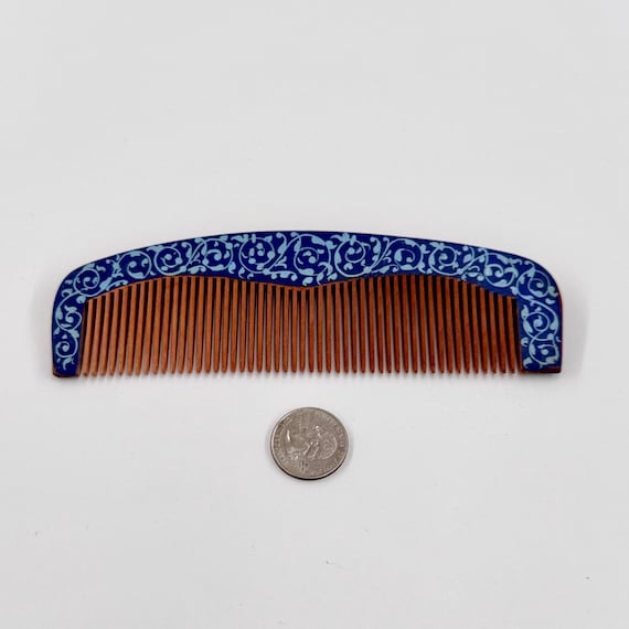 Handcrafted Ornamental Lacquer Hair Comb |  Premium Quality Fine Maple Wooden Comb | Fine Toothed Comb | Unique Designed Painted Patterns