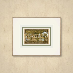 The Great Silk Road Caravan–Inspired Fine Artwork on Antique Silk Paper | Marco Polo & Ibn Battuta’s Legendary Journeys from China to Europe