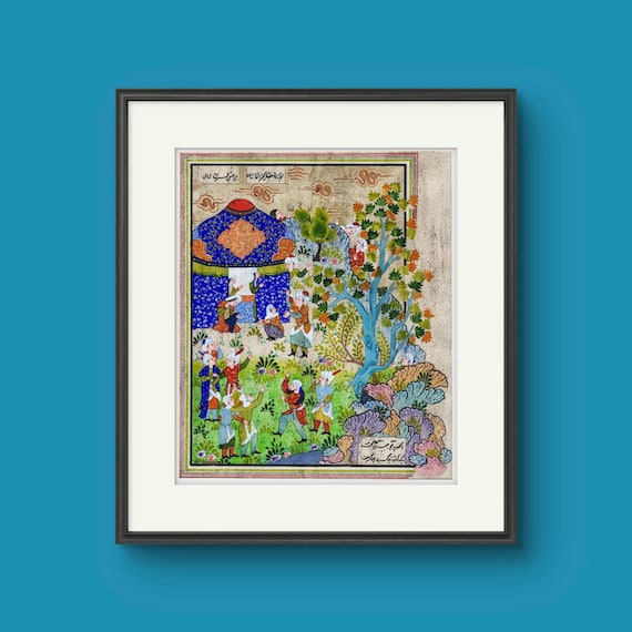 Fine Miniature Painting - Illustration from Shahnameh-Book of Kings | Luxury Interior Decor | Timeless Elegance for Collectors | UNFRAMED