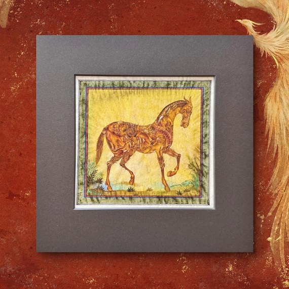 The Soul of the Wild: Ultra Fine Art | A Majestic Horse Woven from Living Forms, Embodying the Eternal Dance of Nature’s Creatures Motion