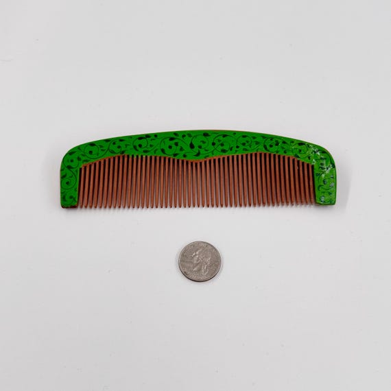 Handcrafted Ornamental Lacquer Hair Comb |  Premium Quality Fine Maple Wooden Comb | Fine Toothed Comb | Unique Designed Painted Patterns