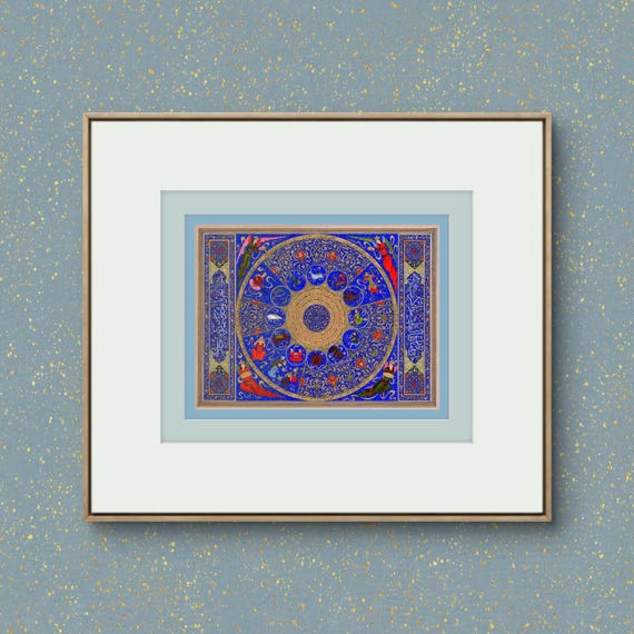 Celestial Horoscope of Prince Iskandar Sultan – Timurid | Persian Zodiac Manuscript (Shiraz, 1411) | Islamic Astronomical Art Reproduction