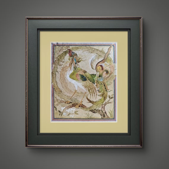 Feathers of Freedom: A Phoenix's Journey of Rebirth, Resilience, and Elegance—A Miniature Masterpiece of Myth and Timeless Artistry UNFRAMED