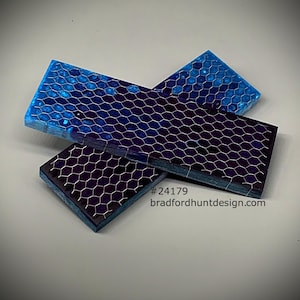 Aluminum Honeycomb and Urethane Resin Custom Knife Scales #24179