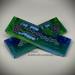 Aluminum Honeycomb and Urethane Resin Custom Knife Scales #25021
