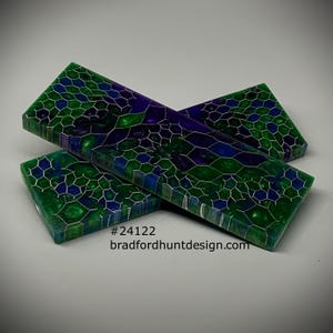 Aluminum Honeycomb and Urethane Resin Custom Knife Scales #24122