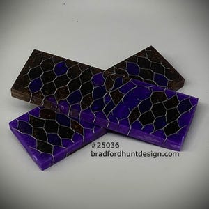 Aluminum Honeycomb and Urethane Resin Custom Knife Scales #25036