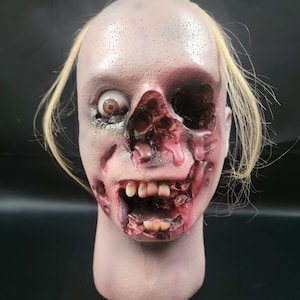 Scary Zombie Head Halloween Prop