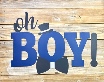 Banner Oh Boy, Banner di compleanno, Banner per baby shower, Banner per neonato, Banner di rivelazione del genere