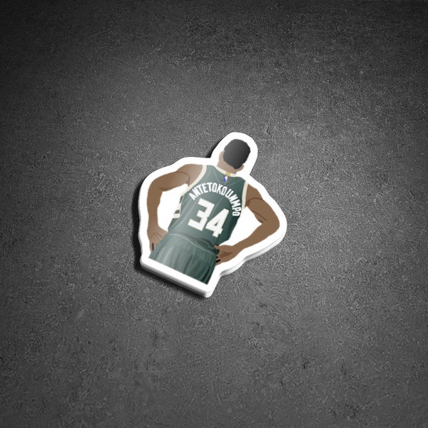 Giannis Antetokounmpo | Jersey 34 | Milwaukee Bucks Sticker